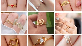 2024 Latest 4 to 5 gms Gold rings models for 💝 valentine day special gifts/Heart shape Gold rings.