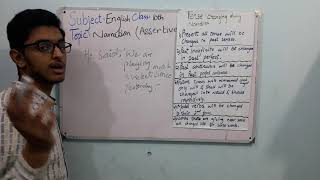 English grammar 10th Narration assertive sentences