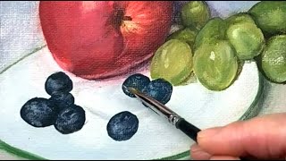 Still Life #3 Fruits / Easy Acrylic Painting Tutorial For Beginners Step By Step #372