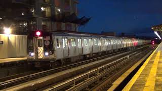 MTA Subways - Kawasaki R160B #8928 on the (Q) arriving into 39th Avenue (2016 Video)