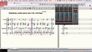 Composing with layers to imply Polyrhythms