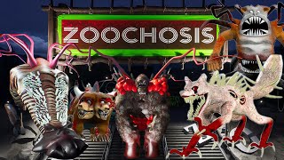 Zoochosis ALL JUMPSCARES vs MINECRAFT vs ROBLOX vs GARRY'S MOD and ALL ZOONOMALY 2 MONSTERS #29