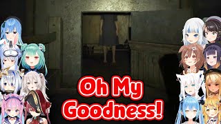 【Hololive】Everyone's Reaction To Eveline in Detention Room【Resident Evil 7】