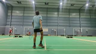 badminton 10 year old boy vs 15 year old boy match