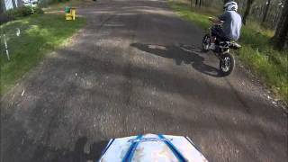 110cc vs 140cc pitbike drag race