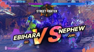 SF6 → Ebihara (Ed) vs Nephew (Juri) - Street Fighter 6