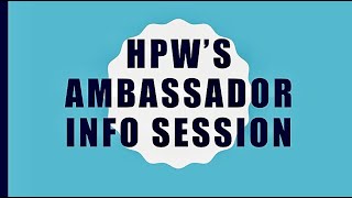 HPW Info Session Fall 2020