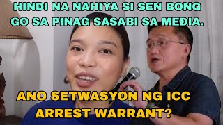 DINA NAHIYA SI SEN BONG GO SA PINAG SASABI SA MEDIA. SETWASYON NG ICC ARREST WARRANT...