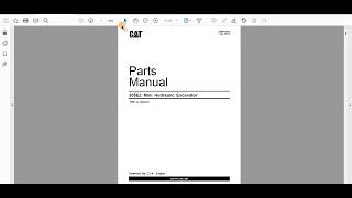 CAT 305E2 Mini Hydraulic Excavator Parts Manual