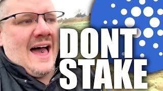 STAKING ADA IS A HUGE MISTAKE (yield farming scam?)