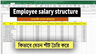 How to make salary sheet in excel | how to make salary sheet in excel with formula step by step