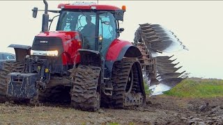 Ploughing | Case IH Puma 225 cvx on Soucy Tracks & Kverneland LO100 vario plow | De Nood