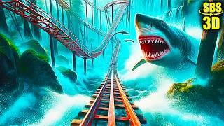 3D Shark Attack Roller Coaster | VR Vídeo 3D SBS [Google Cardboard • VR Box]