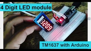 How to use TM1637 4 digits seven segment display with Arduino