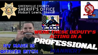 ARE THESE GREENVILLE COUNTY DEPUTY'S ACTING PROFESSIONAL?