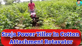 raja enterprises power rotavator in cotton #shyamkambleofficial #sraja #powertiller