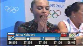 Alina Kabaeva (RUS) interview after the Olympic Games in Athens, 2004