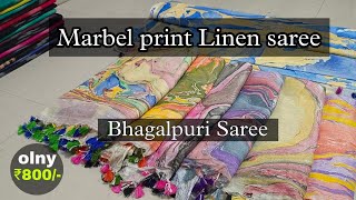 Marbel print Linen saree collection | marbel print saree | #linensarees