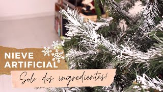 Nieve artificial para tu árbol de navidad DIY