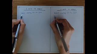 Writing simultaneously with both hands | Ambidextrous.