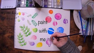 Paint With Me - Watercolour Planets And Leaves