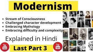 Modernism: Stream of Consciousness, Mythology, Defamiliarization | Part 3 | English Literature