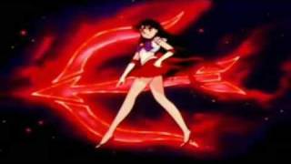 Sailor Mars Transformation and Attack from Sailor Moon