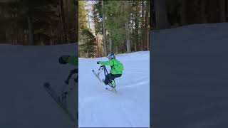 SKIBIKE SNOWBIKE - MTB enduro freeride DH convertita con sci è una FIGATA!!!!