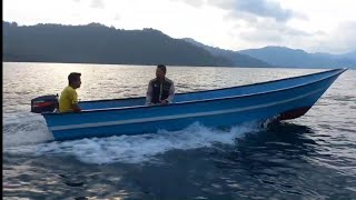 alhamdulilah hari ini sukses kita uji coba speed boat / perahu fiber 8 hp vs 15 hp