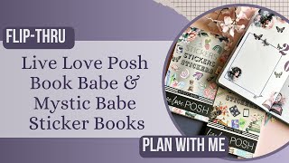 New Live Love Posh Stickers:  Book Babe and Mystic Babe | Flip Thru and Plan With Me