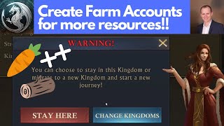 Create Farm Accounts 🥕 for more Resources! King of Avalon