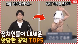 이딴게.. 선거..? 정치인들이 내세웠던 역대 가장 황당한 공약 TOP5