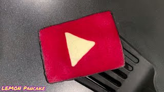 Pancake Art - Youtube Play Button by LEMON Pancake