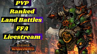 PVP Stream. Ranked + Land Battles + FFA  Total War Warhammer 3, Multiplayer Livestream #TotalWar