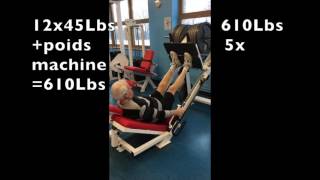 Denis Lalonde 78 ans Leg Press 750 livres