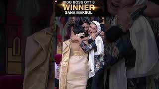 winner of OTT 3 is Sana Maqbool #sanamakbulkhan #biggbosshouse #biggbossott3