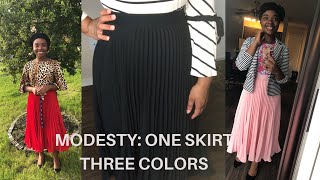 MODESTY - Styling my Pleated Skirts | MOOTD