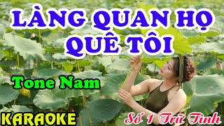 Làng quan họ quê tôi karaoke tone nam nhạc sống/ Tuấn Đạt organ