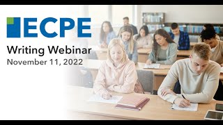 November 11, 2022 ECPE Writing Webinar