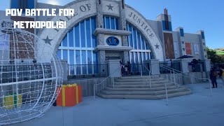 POV Justice League Battle For Metropolis @ Six Flags Magic Mountain!!! [HD FRONT ROW POV]