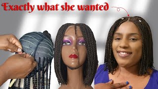 Let's Make A Twist Bob Closure Wig Using Braid Extension / Beginner Friendly