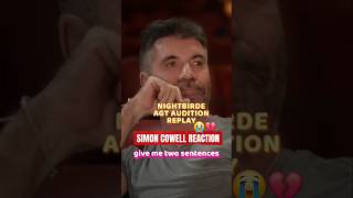 TRY NOT TO CRY 🥹😥😢💔😭 SIMON COWELL REACTION 😓💔 #CANCER #nightbirde #trending #agt #short