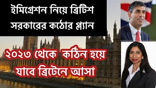 ইংল্যান্ডের ভিসা পাওয়া আরো কঠিন হবে ২০২৩ তে। ব্রিটিশ সরকারের নতুন প্ল্যান ইমিগ্রেশন নিয়ে।