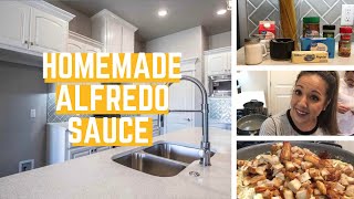 THE EASIEST HOMEMADE ALFREDO SAUCE | Bloopers Included | Boyfriend See’s My Ticket