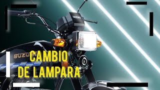 como cambiar la lampara de una moto 110