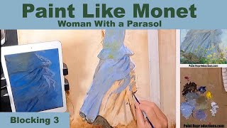 Paint Like Monet: Woman with a Parasol Blocking 3