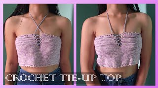 DIY Crochet Tie-Up Top | with Written Pattern