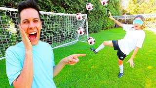 CHALLENGE FÚTBOL A CIEGAS!!