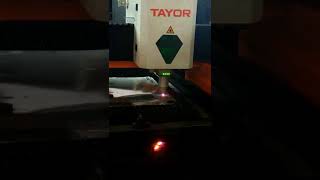 CNC 6000W fiber laser cutting machine in customer's site