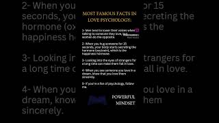 Most famous psychology facts of love